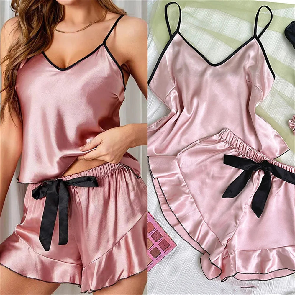 Women's Smooth Satin Pajamas