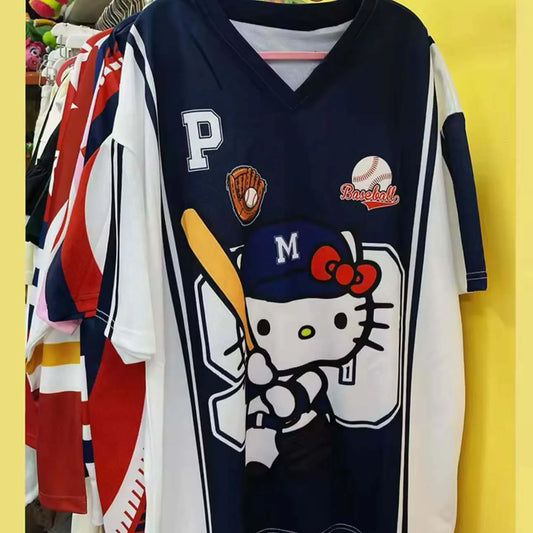 2025 Plus Size Women MINISO New Fashion Kitty Women Sportswear Casual Lightweight Breathable Fashion T-shirt Quick Drying